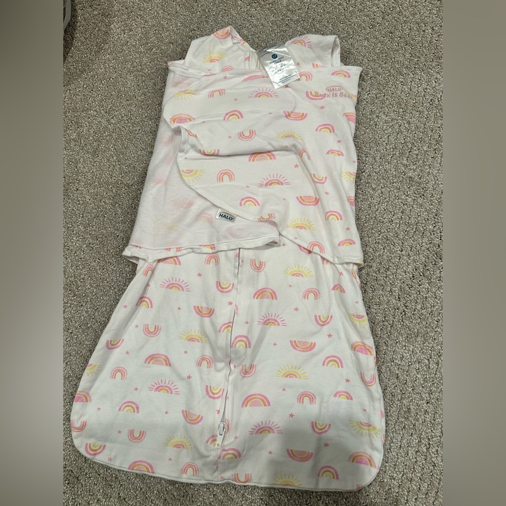 Halo white rainbow Sleep Sack Size small 3-6 months